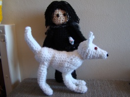 jon john snow amigurumi game of thrones stark winterfell winter wall crow a song of ice and fire  ghost dire wolf direwolf black white albino nightswatch raven crochet long claw you know nothing furr animals dog pets goth sword